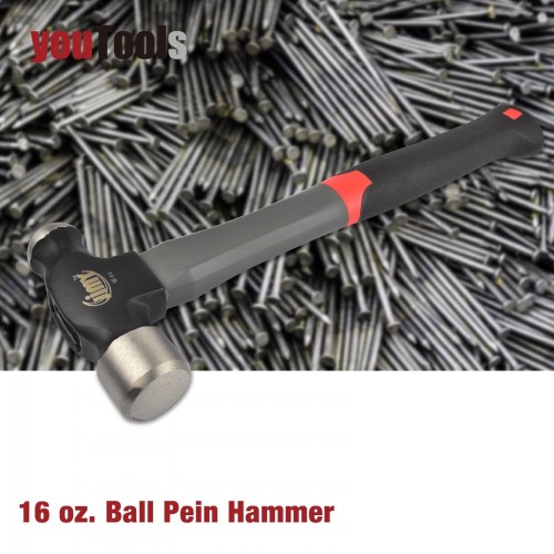 Ball Pein Hammer Automotive 16 oz Vibration-absorbing Cushioned Grip