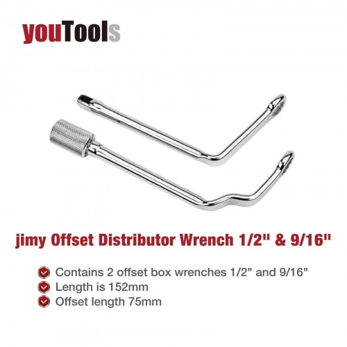 jimy Offset Distributor Wrench 1/2" & 9/16"
